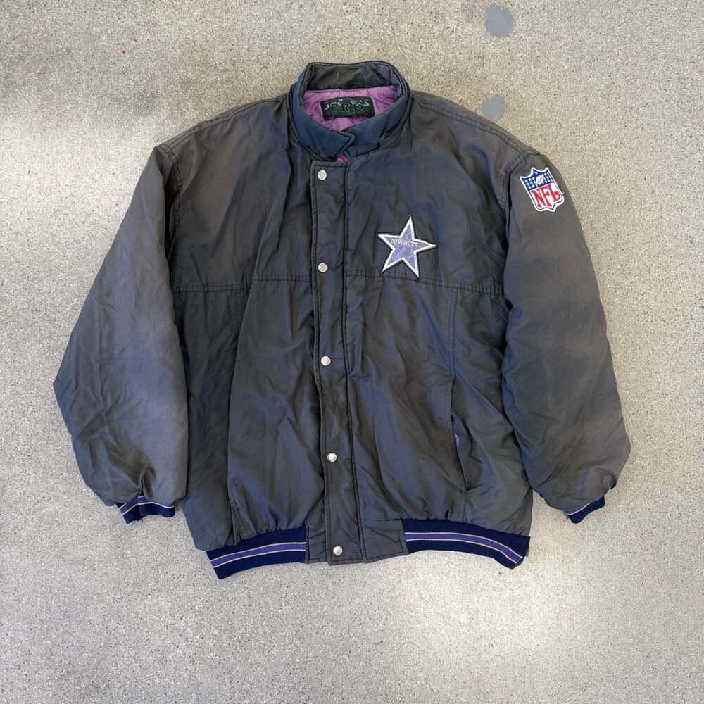 Vintage Pro Player NFL Dallas Cowboys Puffer Jacket distressed Large